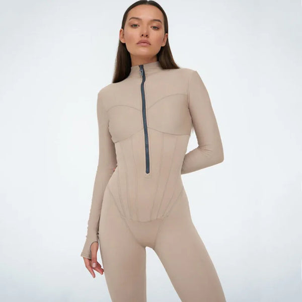 Chic Zip-up Jumpsuit Winteres