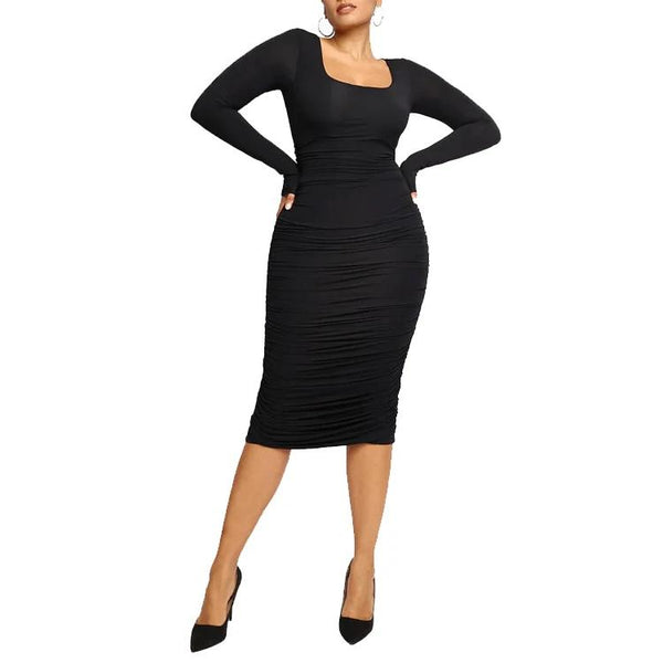 Evening Shapewear Maxi Dress – Bodycon Slimming Dress Winteres