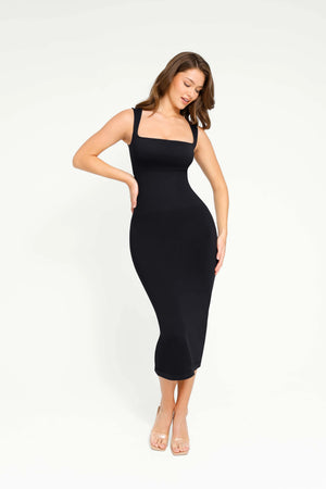 Shapewear Dress Seamless Bodycon Outerwear Long Dress Winteres