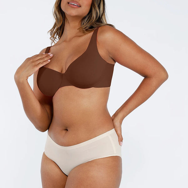 Seamless underwired push-up bra with V-neck Winteres