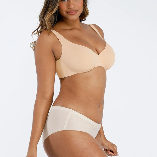 Seamless underwired push-up bra with V-neck Winteres