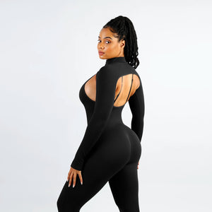 Set Seamless High Stretchy Tummy Control Jumpsuit With Removable cup pads Winteres