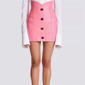 Leather jacket and short skirt set Winteres