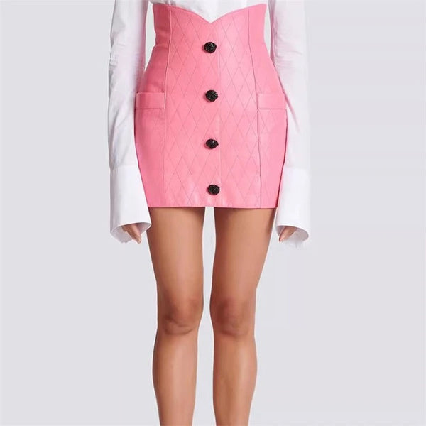 Leather jacket and short skirt set Winteres