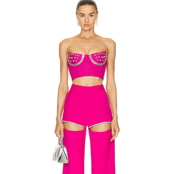 Rhinestone Bandage Two-Piece Winteres