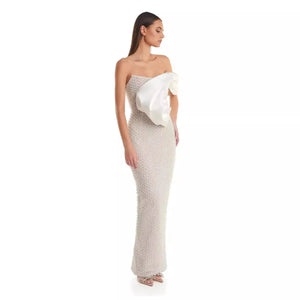 Mireil Diamante Strapless Maxi Dress Winteres