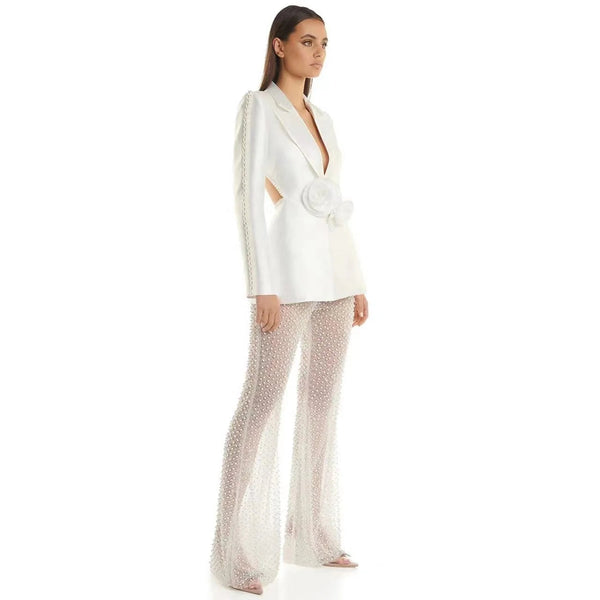 Astraea 2 Sets pearls Blazer and Pants Winteres