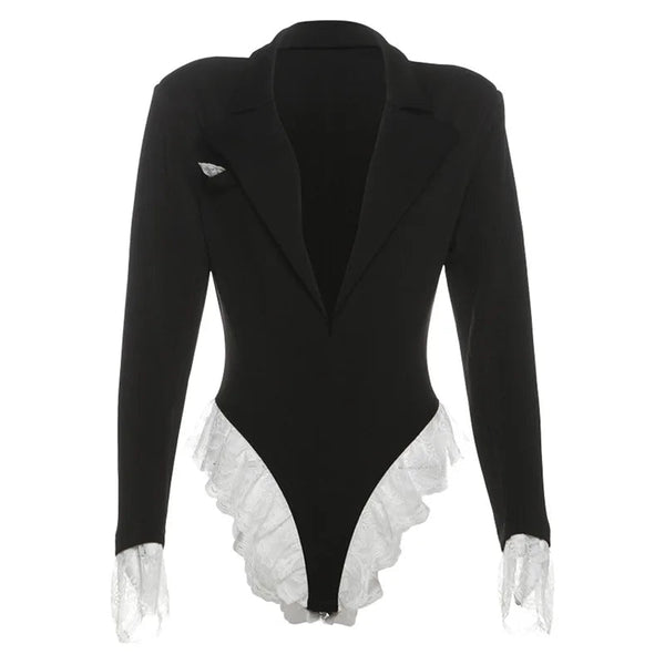 Chic Bodysuits Blazer Winteres