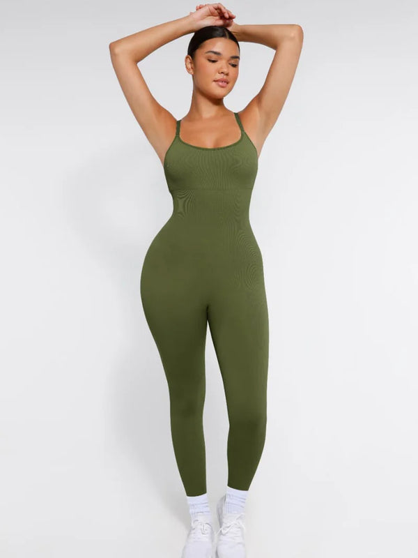 Stretchy Seamless Sling Tummy Control Jumpsuit Winteres