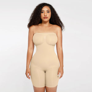 Full Body Shaper Strapless Shapewear Seamless Bodysuit with Tummy Control Winteres