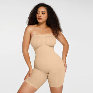 Full Body Shaper Strapless Shapewear Seamless Bodysuit with Tummy Control Winteres