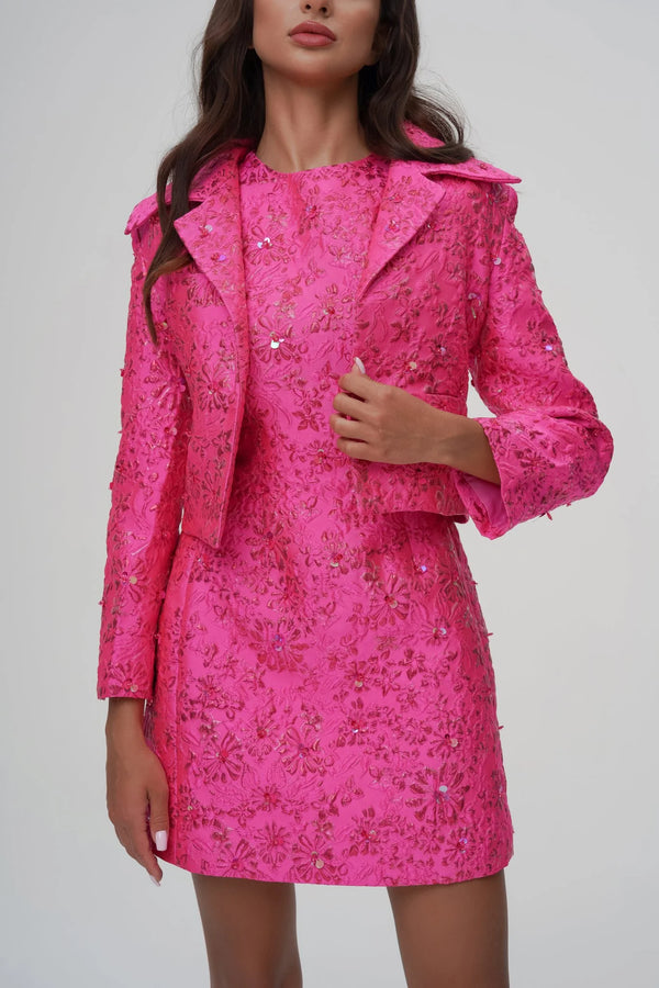 Vinicia Jacquard Floral Blazer Winteres