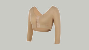 Arm Shaper Compression Sleeves with Front Closure Bra