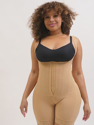 Steel Boned Corset Bodysuit – Tummy Control & BBL Shaper
