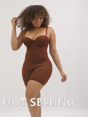 Seamless Bodysuit Shapewear – Open Crotch, Breathable Body Shaper