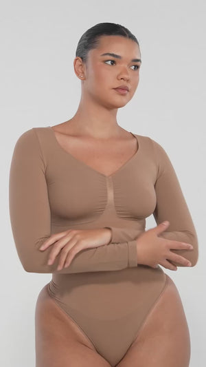 Seamless Tummy Control Bodysuit Shaping Thong