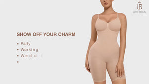 Mid-Thigh Bodysuit Shaper – Abdominal & Tummy Control