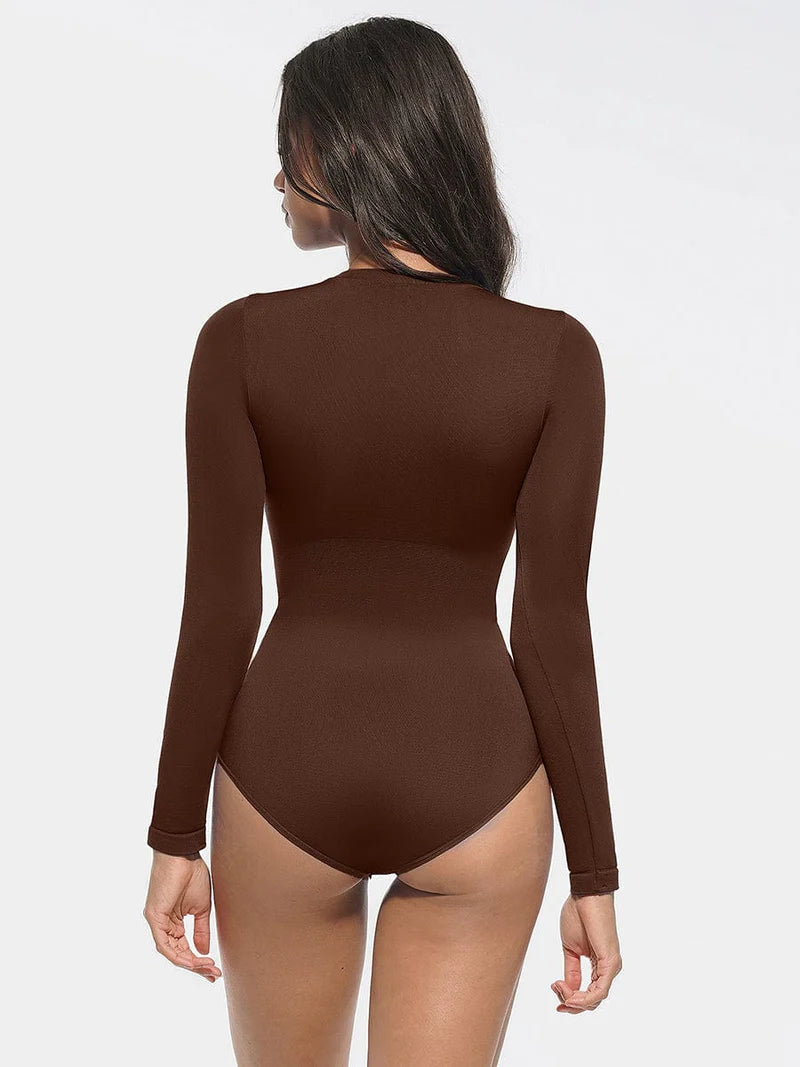 Latest Style Butt Lift Tummy Control Shaping Long Sleeve Bodysuit Winteres