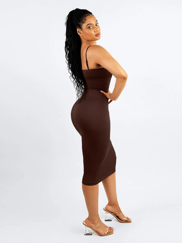 Shapewear  Dress Sleeveless Midi Long Bodycon Casual Winteres