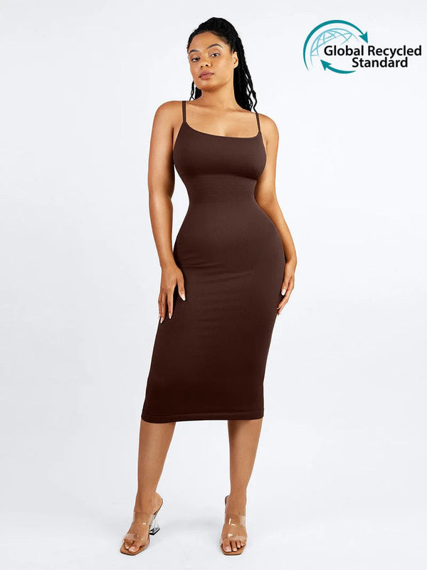 Shapewear  Dress Sleeveless Midi Long Bodycon Casual Winteres