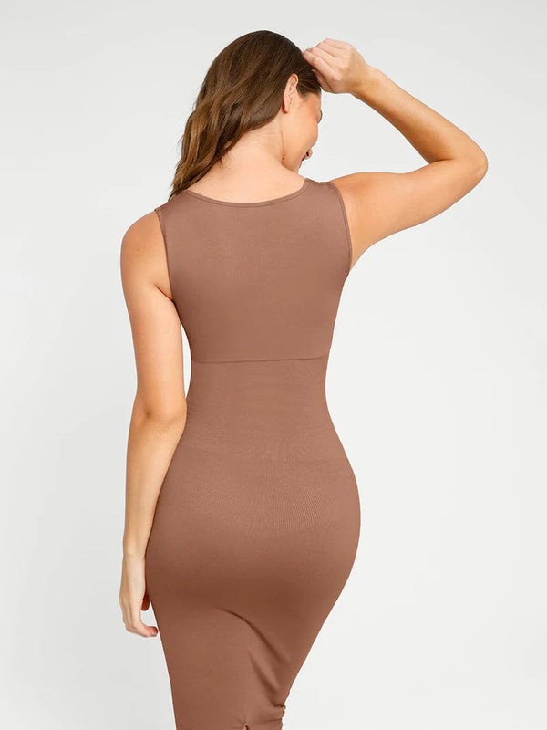 Shapewear Dress Seamless Bodycon Outerwear Long Dress Winteres