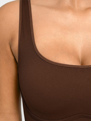 Seamless Square Neck U-Back Flared Jumpsuit Winteres