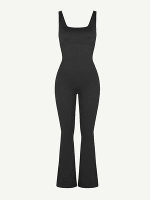 Seamless Square Neck U-Back Flared Jumpsuit Winteres