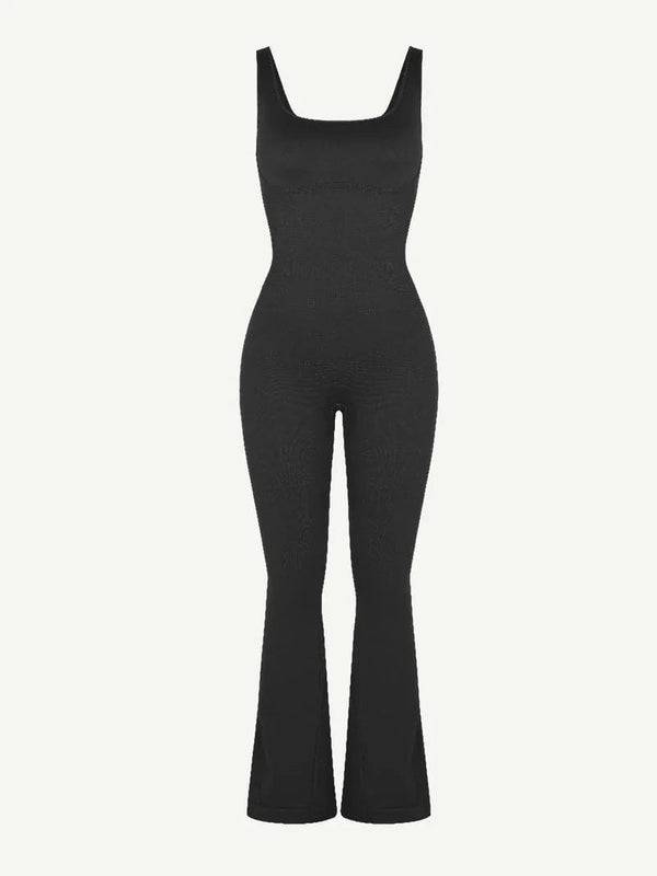 Seamless Square Neck U-Back Flared Jumpsuit Winteres