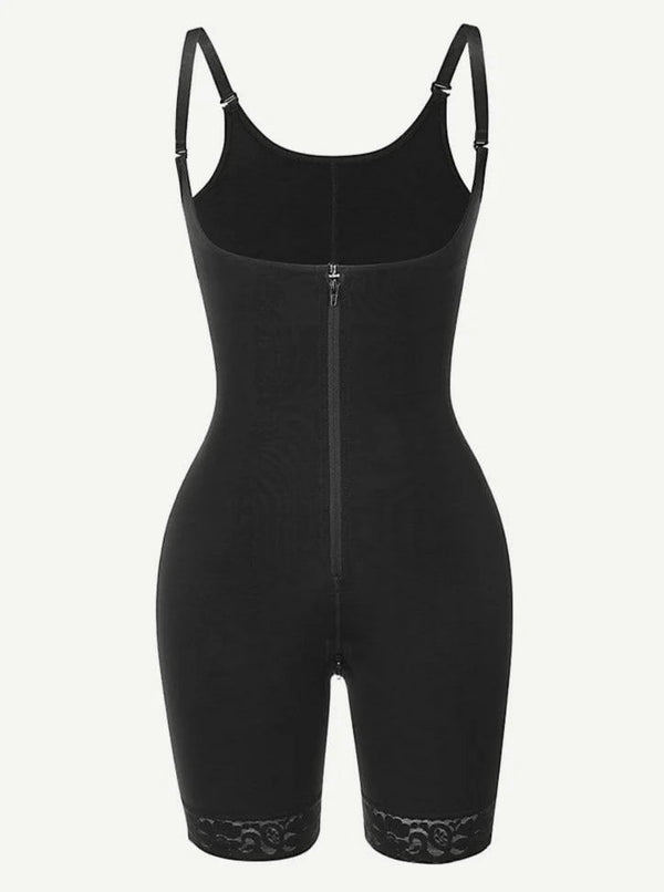 Lace Trim Full Body Shaper with Zipper – Tummy Control & Butt Lifter Winteres