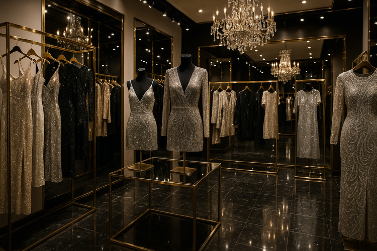 un autre avec des en strass et pailleter dans le store