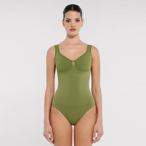 Diamond Neck Seamless Shapewear Bodysuit Tummy Control Body Winteres